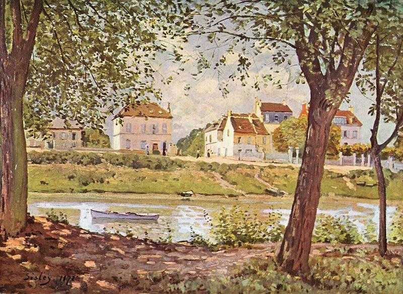 Dorf am Ufer der Seine, Alfred Sisley